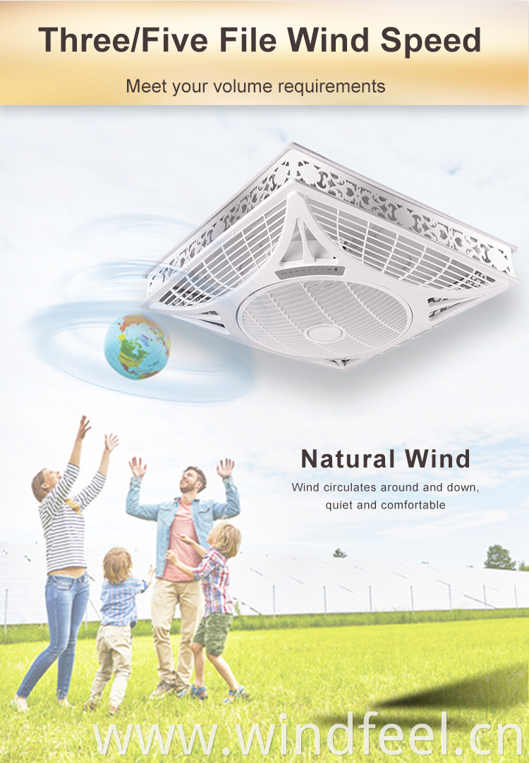 Super asia 60x60 false ceiling box fan without led lights remote control